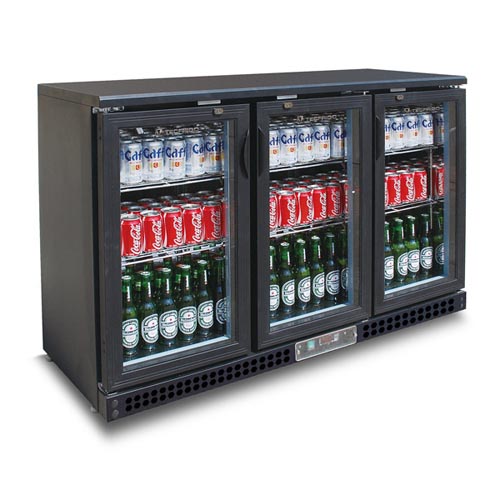 3 door glass sales bar fridge